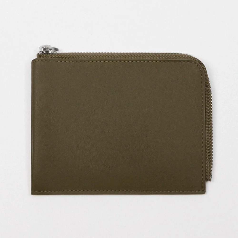 NWOT. Zara Man Green Rubberised Wallet with Neck Strap.